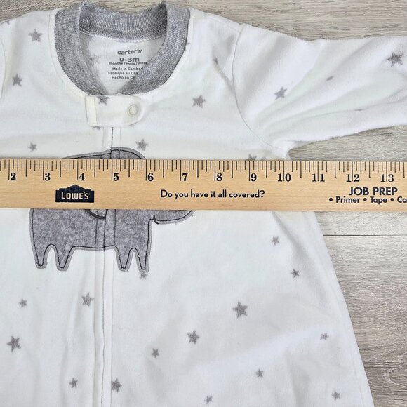 Carters Infant Sleep Sack Wearable Blankets 0-3 Mo & 3-6 Mo Gray Stripe Elephant - Picture 5 of 11